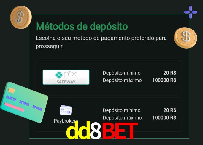 O cassino dd8bet oferece uma grande variedade de métodos de pagamento